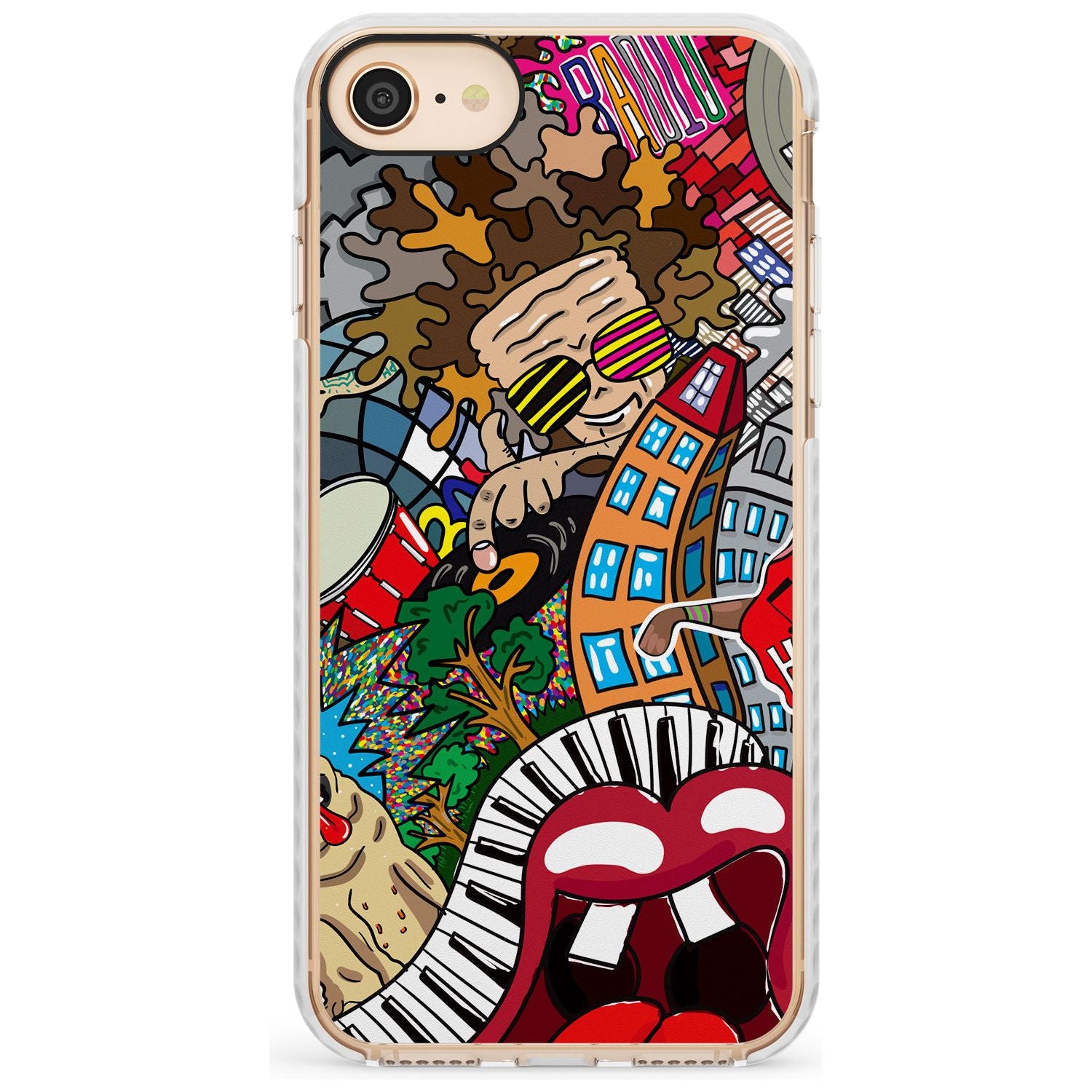 Noise Complaint Slim TPU Phone Case for iPhone SE 8 7 Plus
