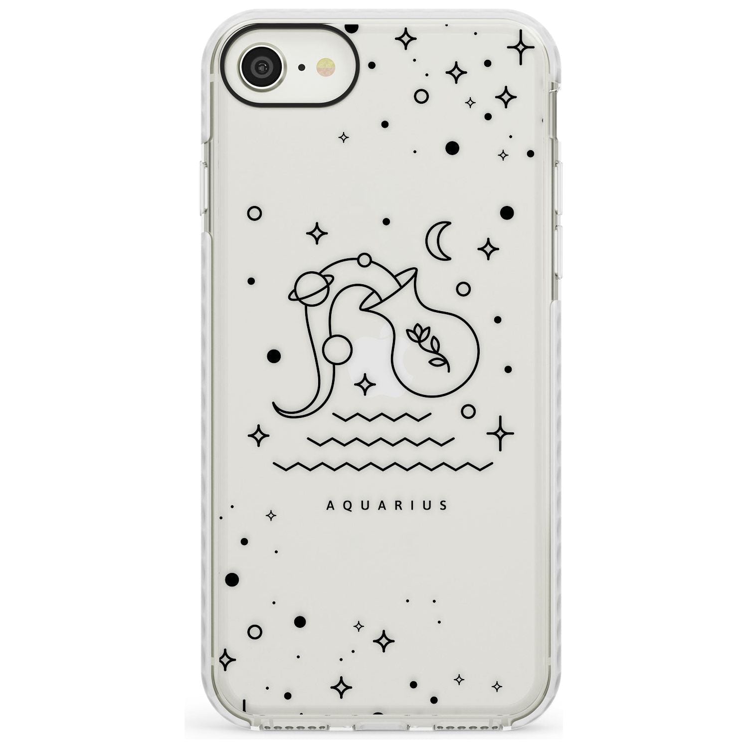 Aquarius Emblem - Transparent Design Impact Phone Case for iPhone SE 8 7 Plus