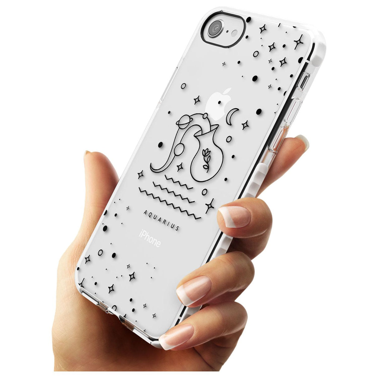 Aquarius Emblem - Transparent Design Impact Phone Case for iPhone SE 8 7 Plus