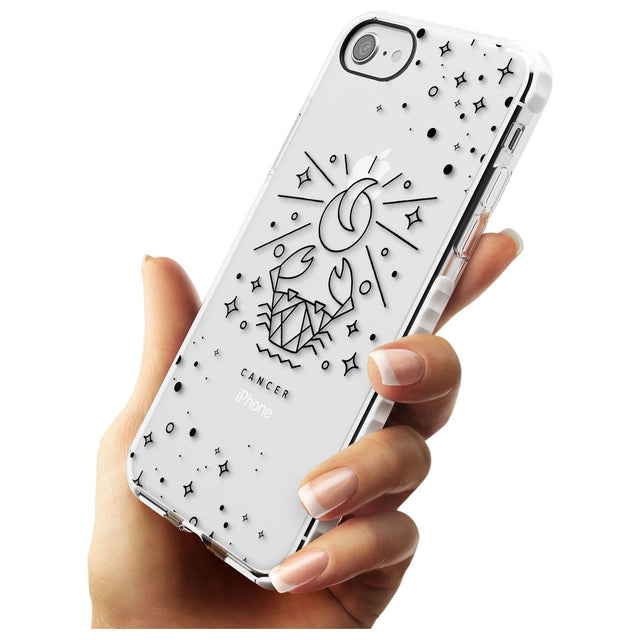 Cancer Emblem - Transparent Design Impact Phone Case for iPhone SE 8 7 Plus