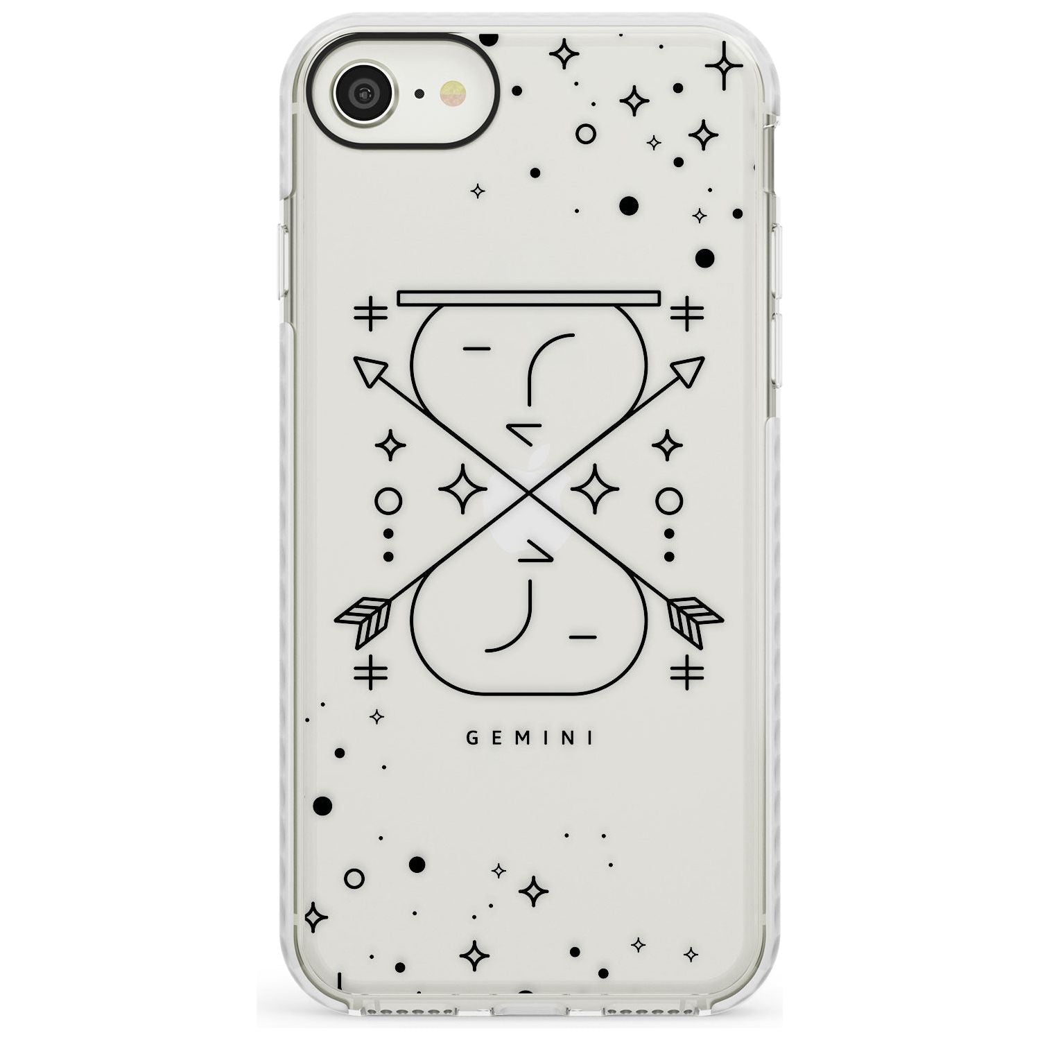 Gemini Emblem - Transparent Design Impact Phone Case for iPhone SE 8 7 Plus