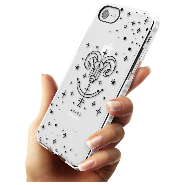 Aries Emblem - Transparent Design Impact Phone Case for iPhone SE 8 7 Plus