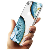 Blue, White & Yellow Agate Gemstone Slim TPU Phone Case for iPhone SE 8 7 Plus