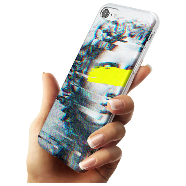 GLITCHED FRAGMENT Black Impact Phone Case for iPhone SE 8 7 Plus