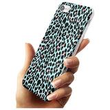 Light Pink on Blue Leopard Print Pattern Slim TPU Phone Case for iPhone SE 8 7 Plus