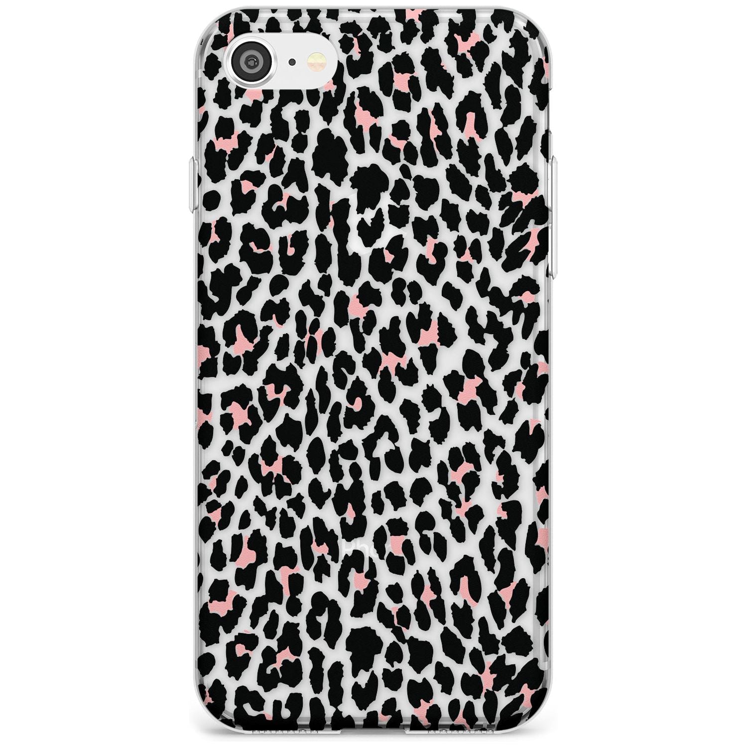 Light Pink Leopard Print - Transparent Slim TPU Phone Case for iPhone SE 8 7 Plus