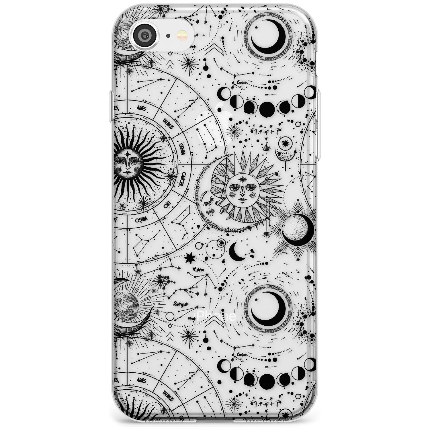 Suns, Moons, Zodiac Signs Astrological Slim TPU Phone Case for iPhone SE 8 7 Plus