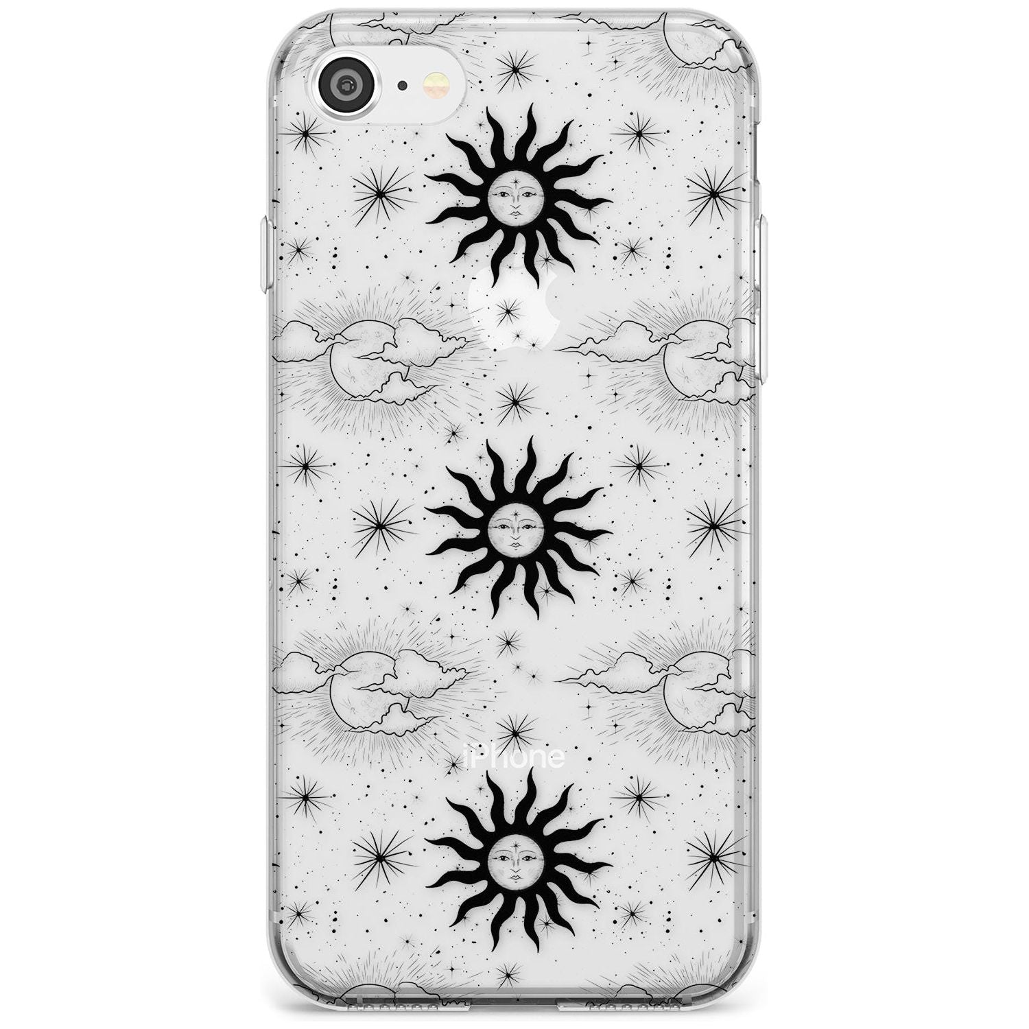 Suns & Clouds Vintage Astrological Slim TPU Phone Case for iPhone SE 8 7 Plus