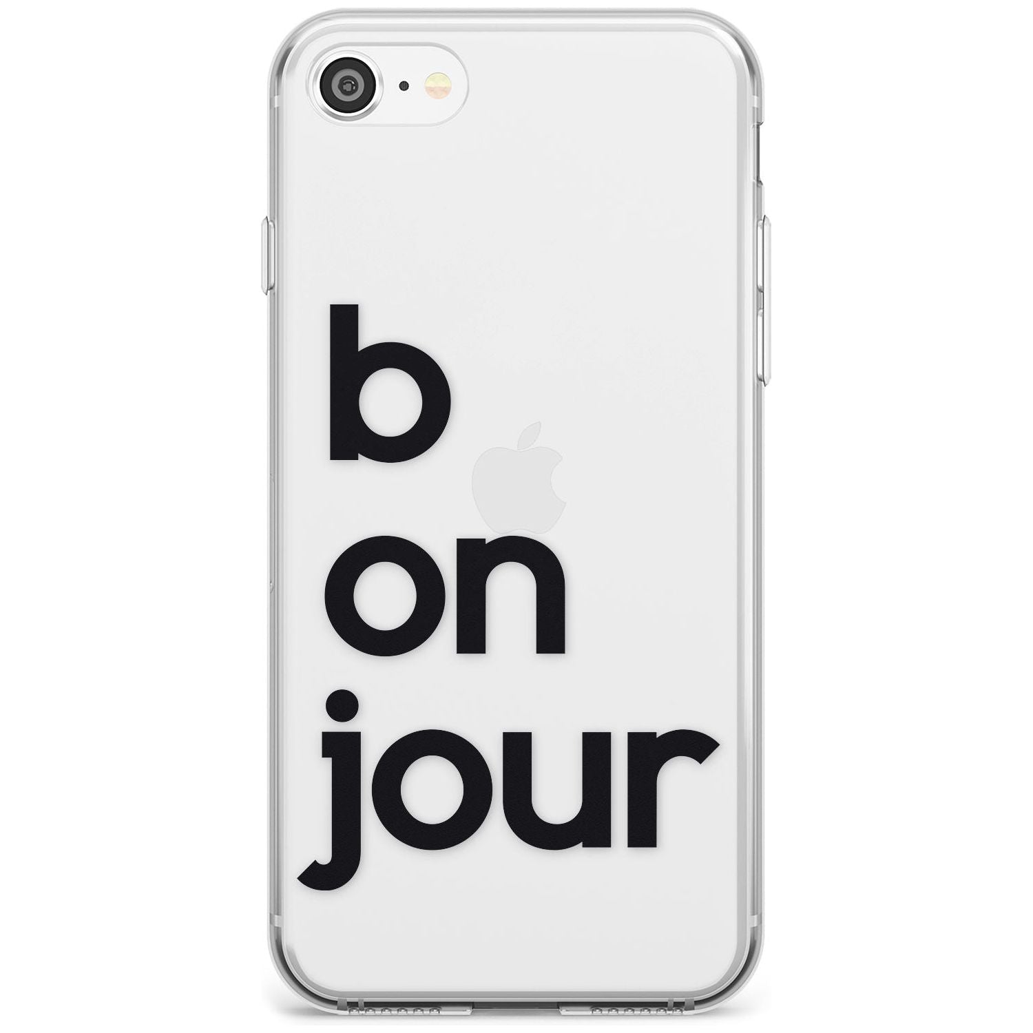 Bonjour Black Impact Phone Case for iPhone SE 8 7 Plus