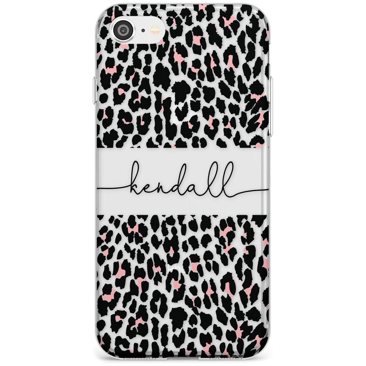 Custom Pink & Cursive Leopard Spots iPhone Case  Slim Case Custom Phone Case - Case Warehouse