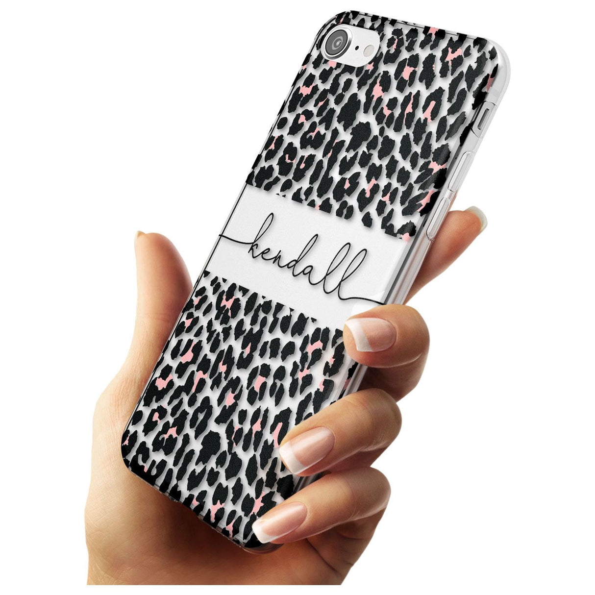 Custom Pink & Cursive Leopard Spots iPhone Case   Custom Phone Case - Case Warehouse