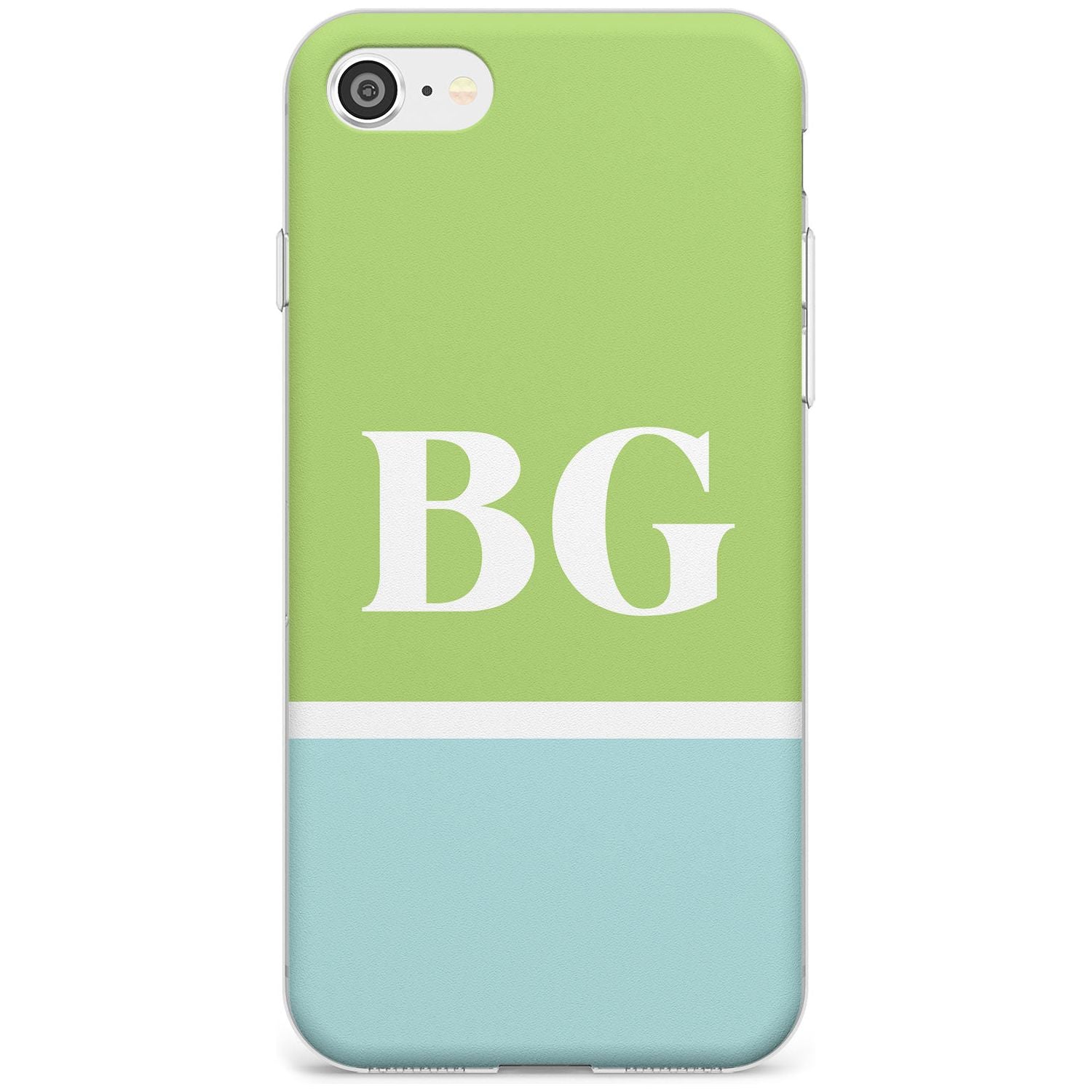 Colourblock: Green & Turquoise Slim TPU Phone Case for iPhone SE 8 7 Plus