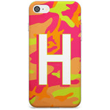 Bright Neon Camo Solid Monogram iPhone Case  Slim Case Custom Phone Case - Case Warehouse