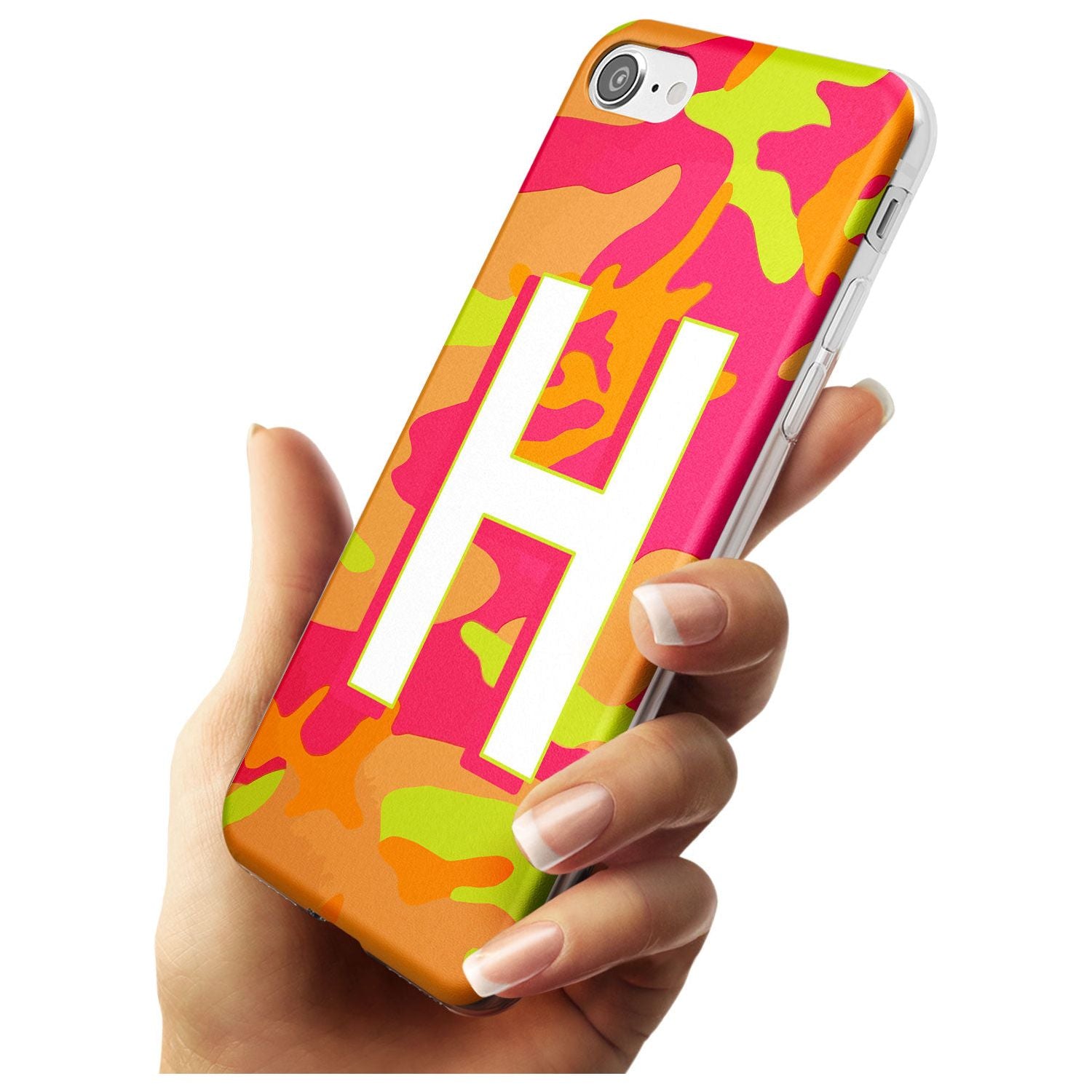 Bright Neon Camo Solid Monogram iPhone Case   Custom Phone Case - Case Warehouse