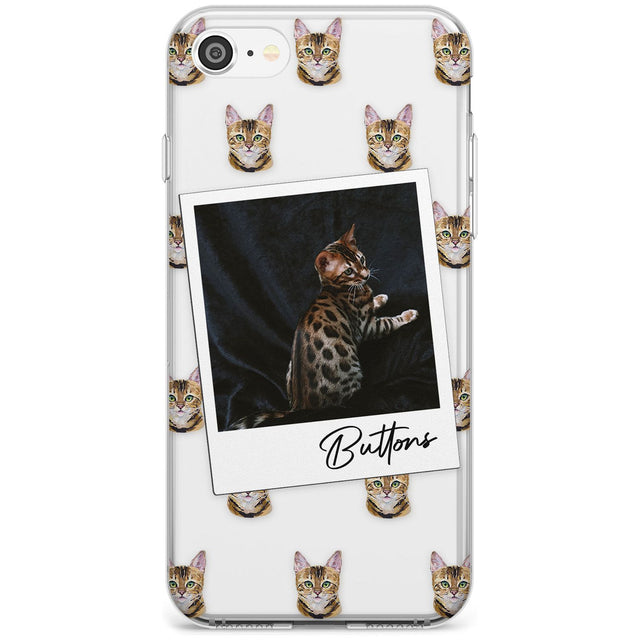 Personalised Bengal Cat Photo Slim TPU Phone Case for iPhone SE 8 7 Plus