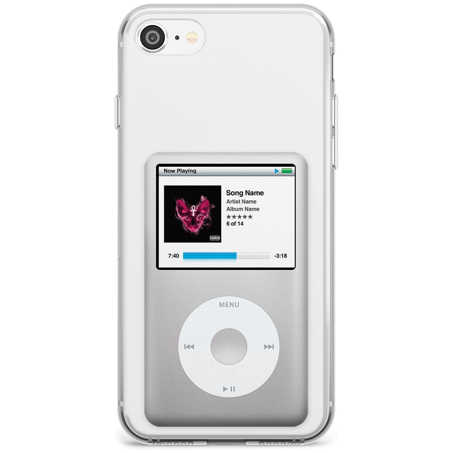 Personalised Classic iPod Slim TPU Phone Case for iPhone SE 8 7 Plus
