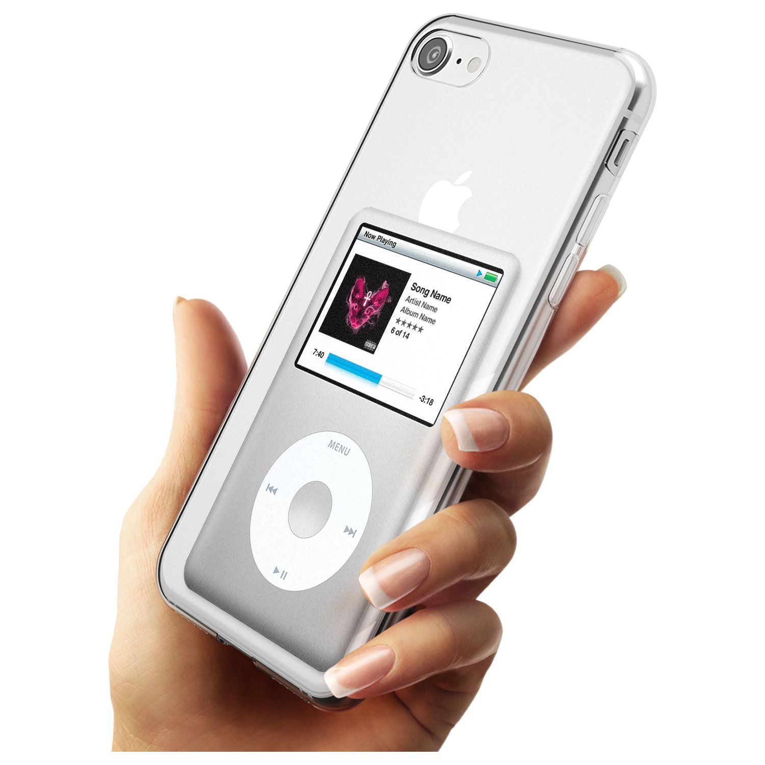Personalised Classic iPod Slim TPU Phone Case for iPhone SE 8 7 Plus