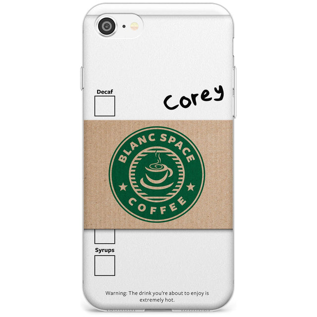 Personalised Coffee Cup Slim TPU Phone Case for iPhone SE 8 7 Plus