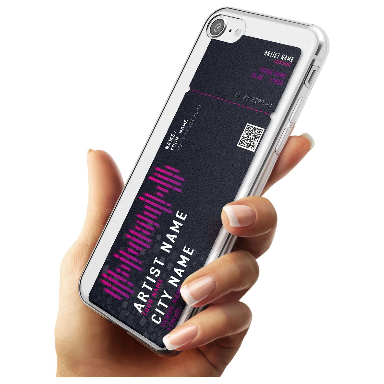 Personalised Concert Ticket Slim TPU Phone Case for iPhone SE 8 7 Plus
