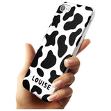 Custom Cow Print Black Impact Phone Case for iPhone SE 8 7 Plus