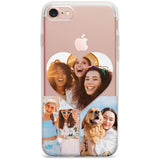 Personalised Heart Photo Grid Phone Case for iPhone SE