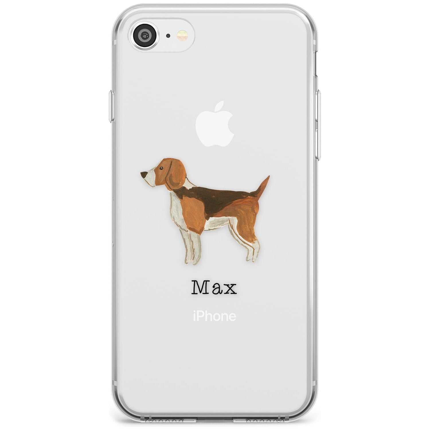 Hand Painted Beagle Slim TPU Phone Case for iPhone SE 8 7 Plus
