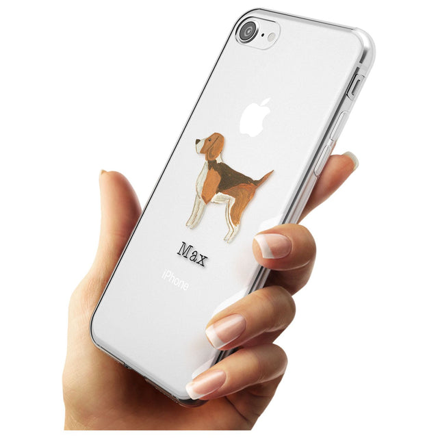 Hand Painted Beagle Slim TPU Phone Case for iPhone SE 8 7 Plus