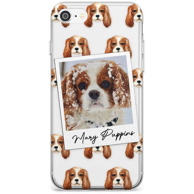 Cavalier King Charles - Custom Dog Photo Black Impact Phone Case for iPhone SE 8 7 Plus