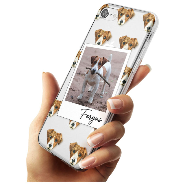 Jack Russell - Custom Dog Photo Black Impact Phone Case for iPhone SE 8 7 Plus