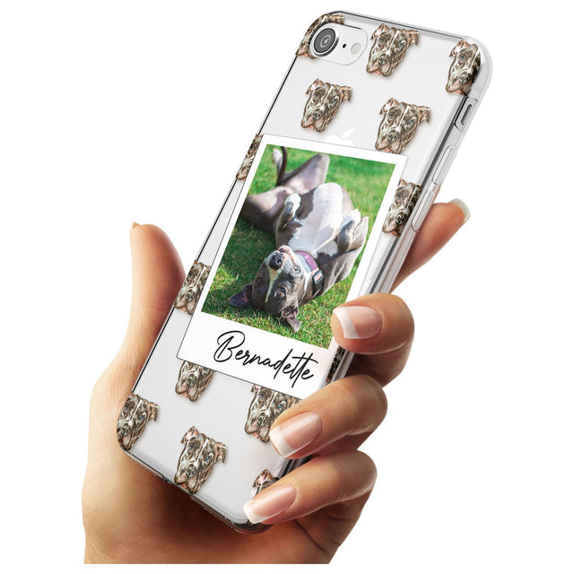Staffordshire Bull Terrier - Custom Dog Photo Black Impact Phone Case for iPhone SE 8 7 Plus