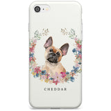 Tan French Bulldog Watercolour Dog Portrait Slim TPU Phone Case for iPhone SE 8 7 Plus