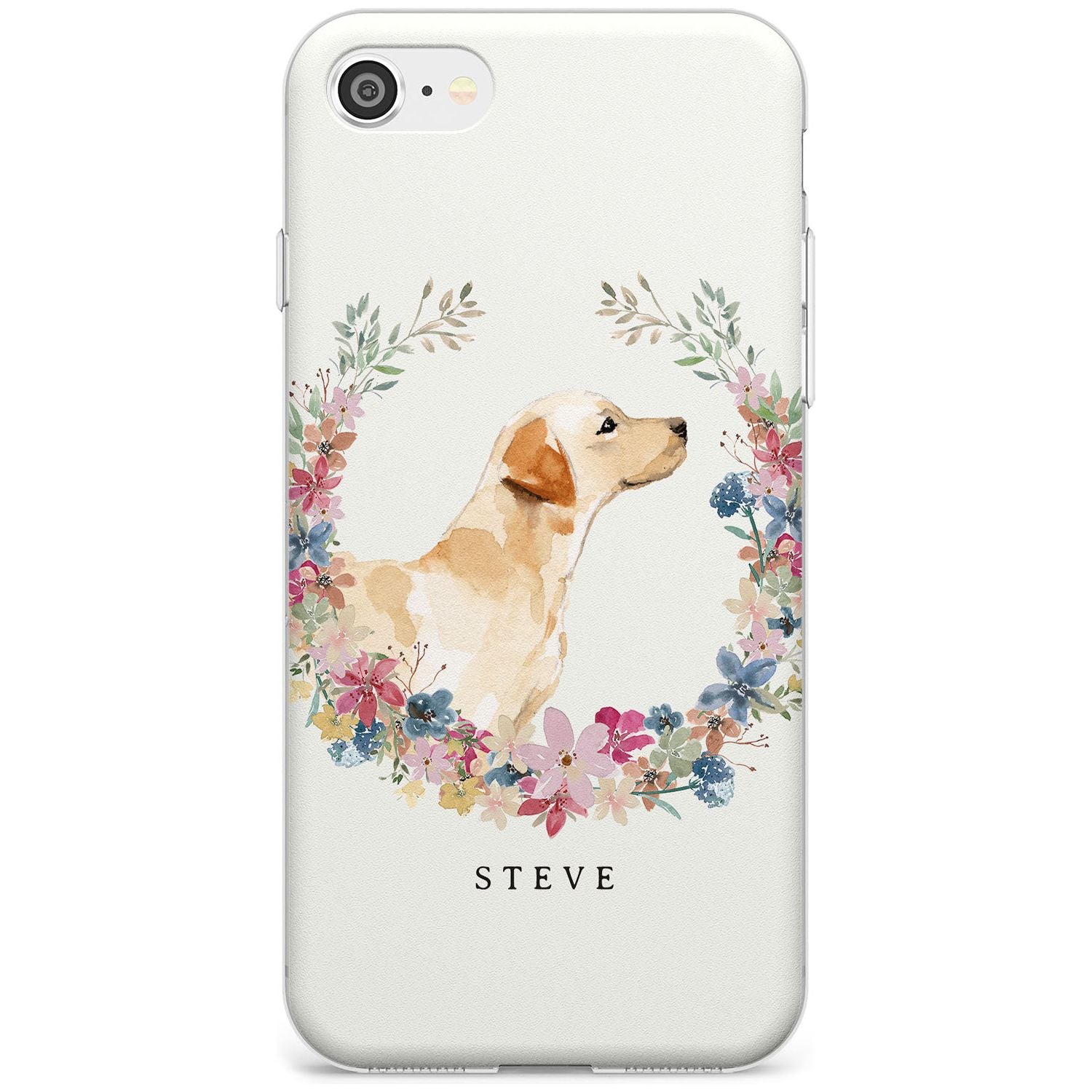 Yellow Labrador - Watercolour Dog Portrait Slim TPU Phone Case for iPhone SE 8 7 Plus