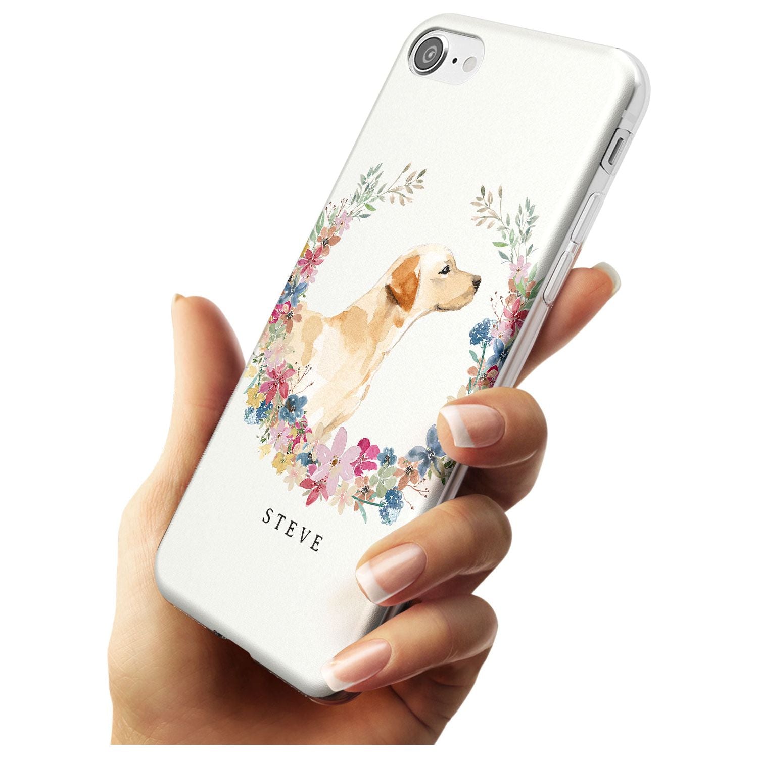 Yellow Labrador - Watercolour Dog Portrait Slim TPU Phone Case for iPhone SE 8 7 Plus