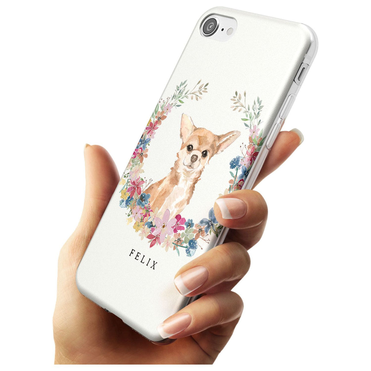 Chihuahua - Watercolour Dog Portrait Slim TPU Phone Case for iPhone SE 8 7 Plus