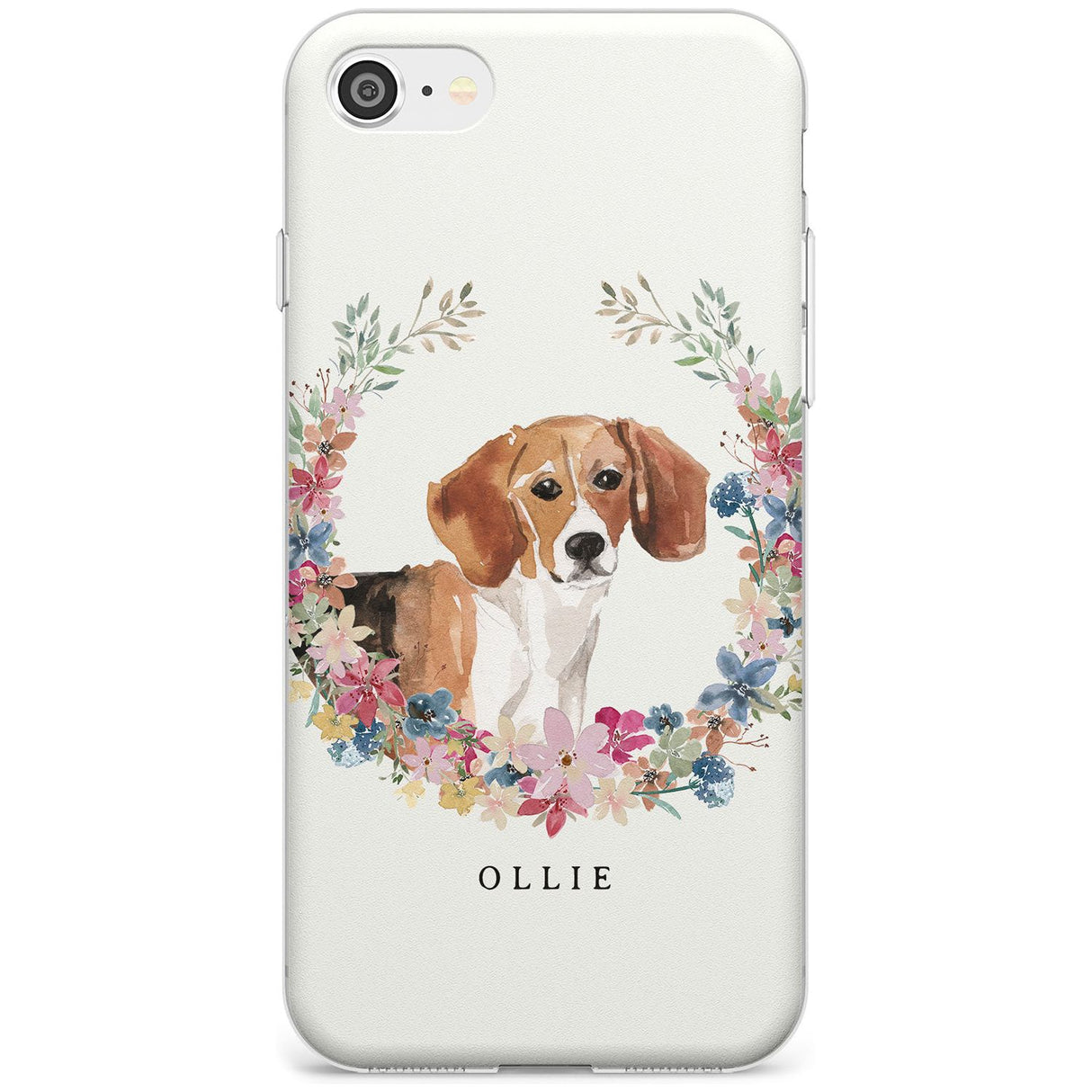 Beagle - Watercolour Dog Portrait Slim TPU Phone Case for iPhone SE 8 7 Plus