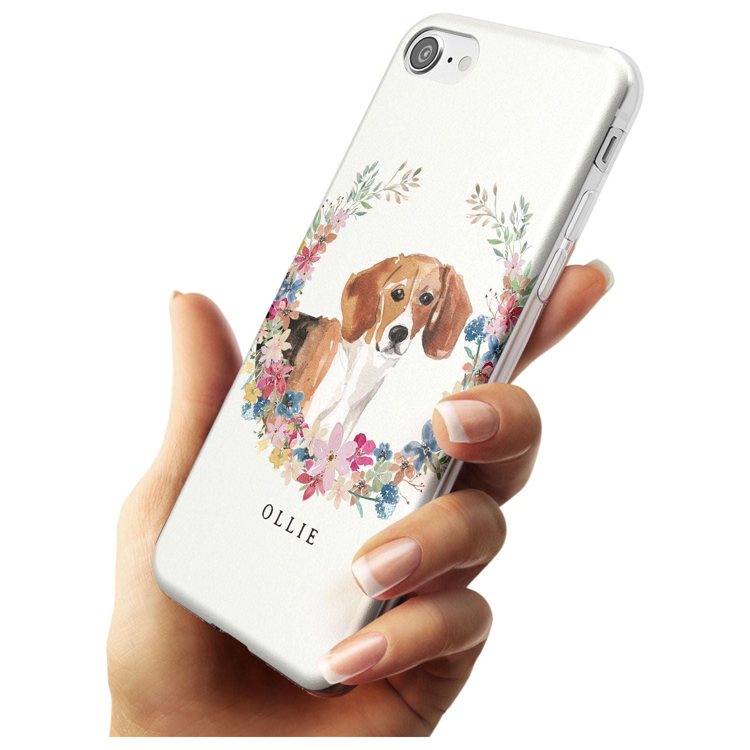 Beagle - Watercolour Dog Portrait Slim TPU Phone Case for iPhone SE 8 7 Plus