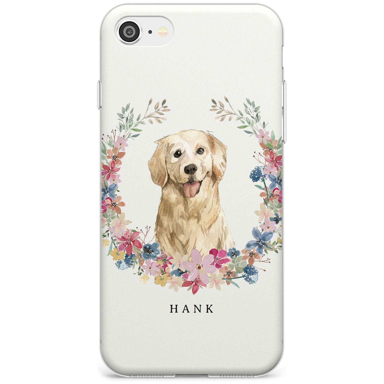 Golden Retriever - Watercolour Dog Portrait Slim TPU Phone Case for iPhone SE 8 7 Plus