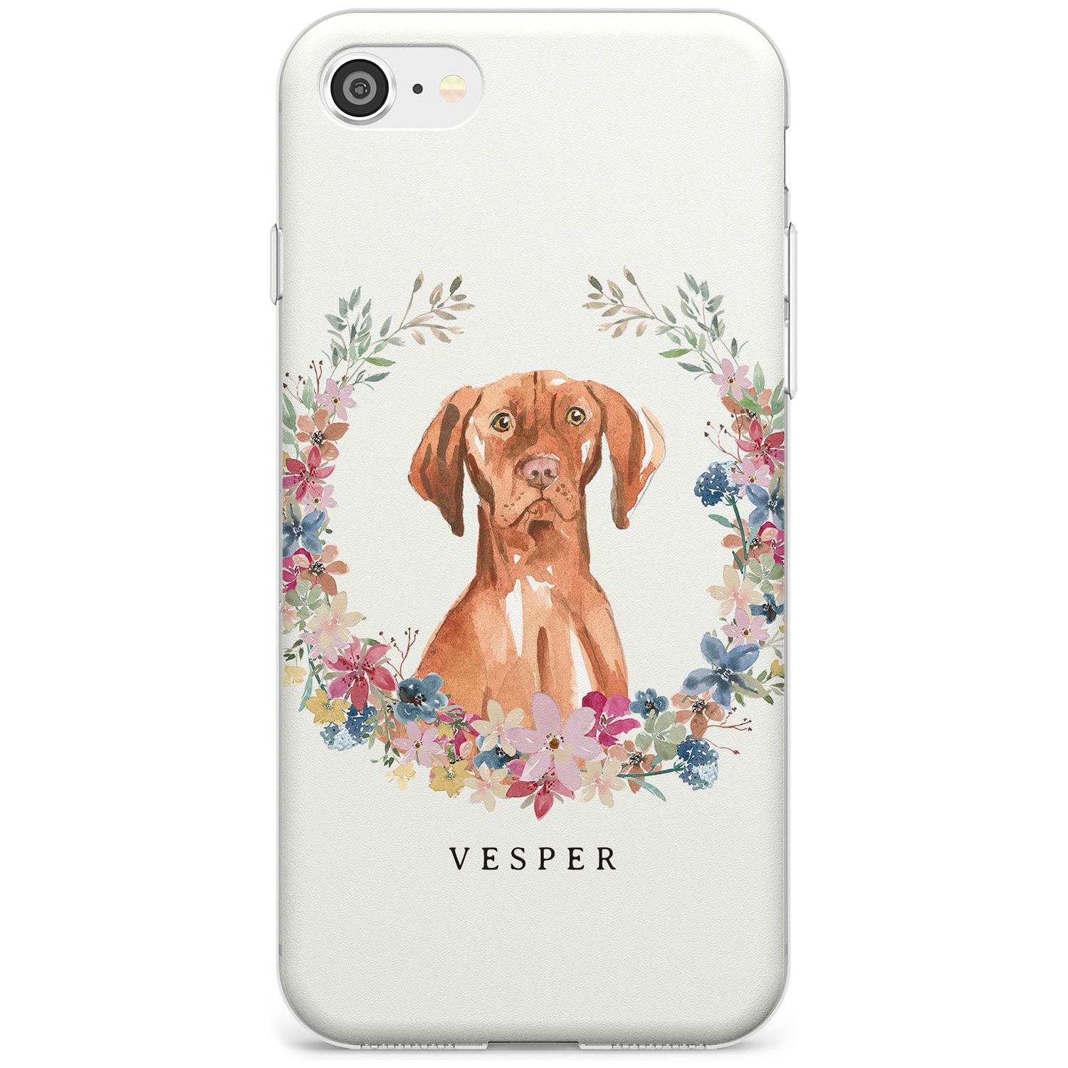 Hungarian Vizsla - Watercolour Dog Portrait Slim TPU Phone Case for iPhone SE 8 7 Plus