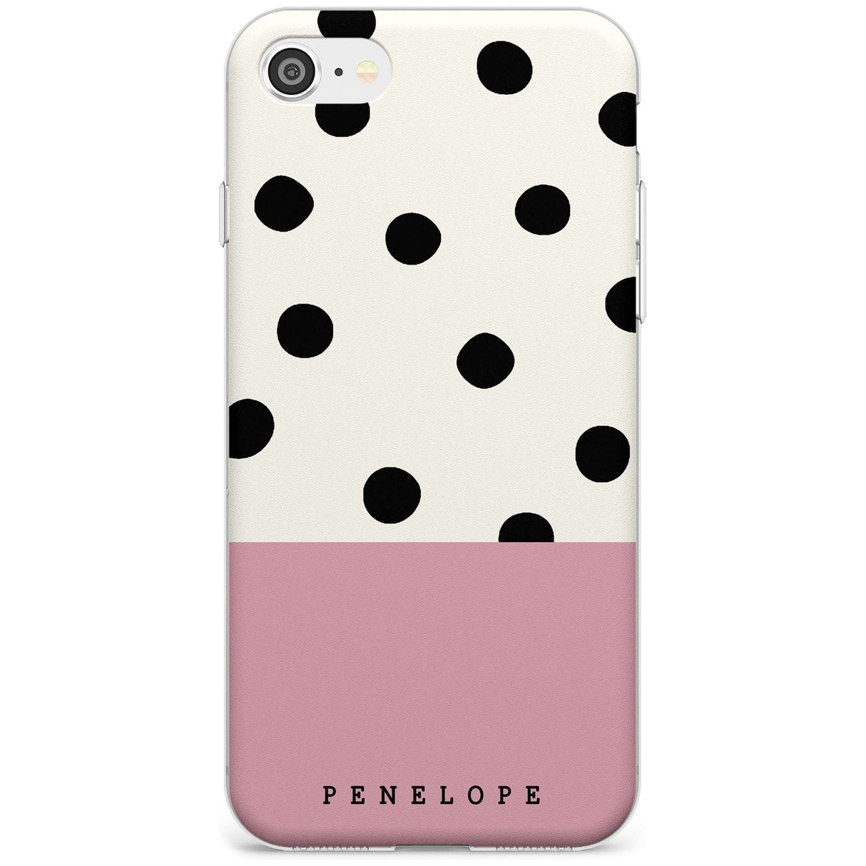 Pink Border Polka Dot iPhone Case  Slim Case Custom Phone Case - Case Warehouse