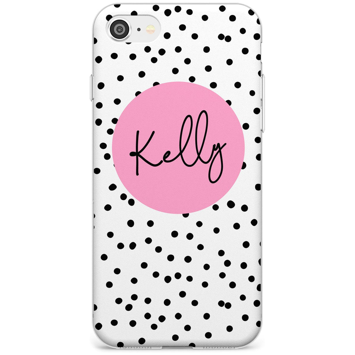 Pink Circle & Dots iPhone Case  Slim Case Custom Phone Case - Case Warehouse