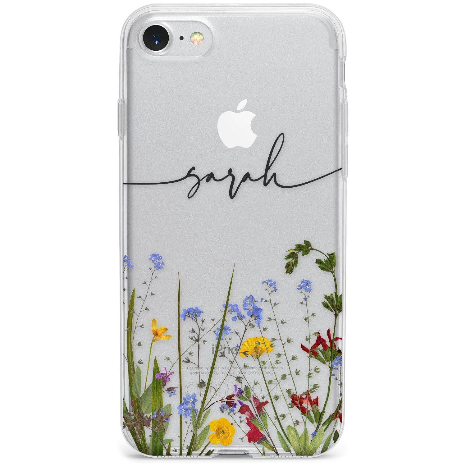 White Stars on Clear Phone Case for iPhone SE