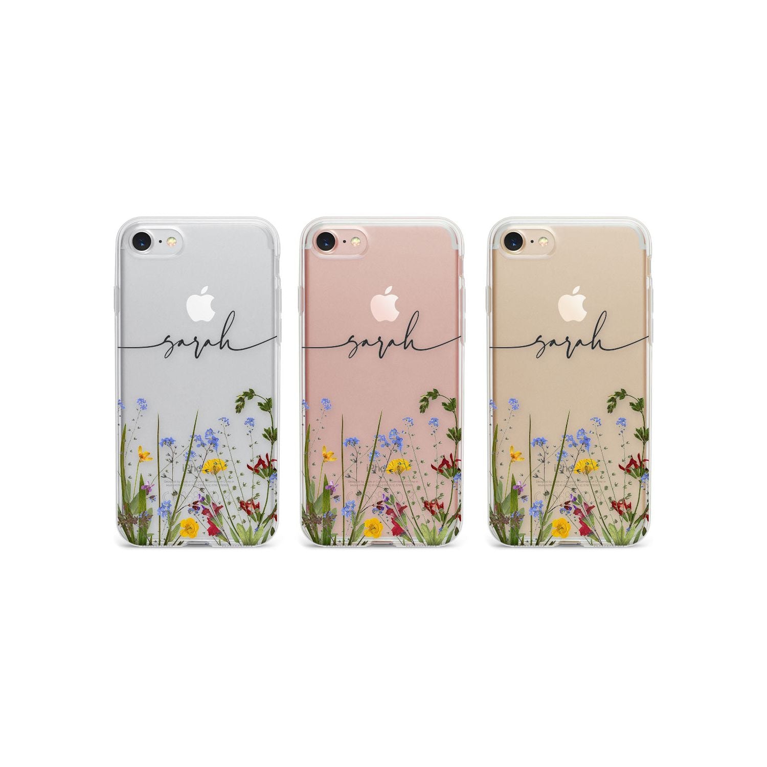 White Stars on Clear Phone Case for iPhone SE