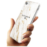 White & Gold Swirl Marble iPhone Case   Custom Phone Case - Case Warehouse