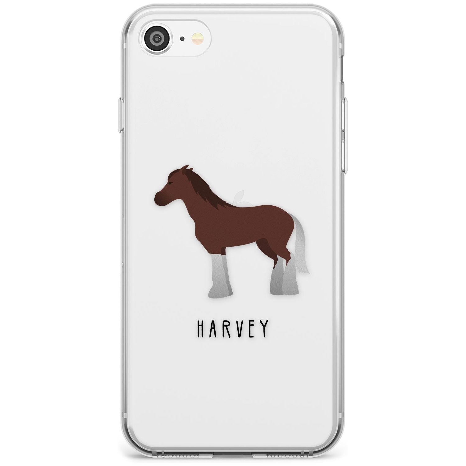 Personalised Brown Horse Slim TPU Phone Case for iPhone SE 8 7 Plus