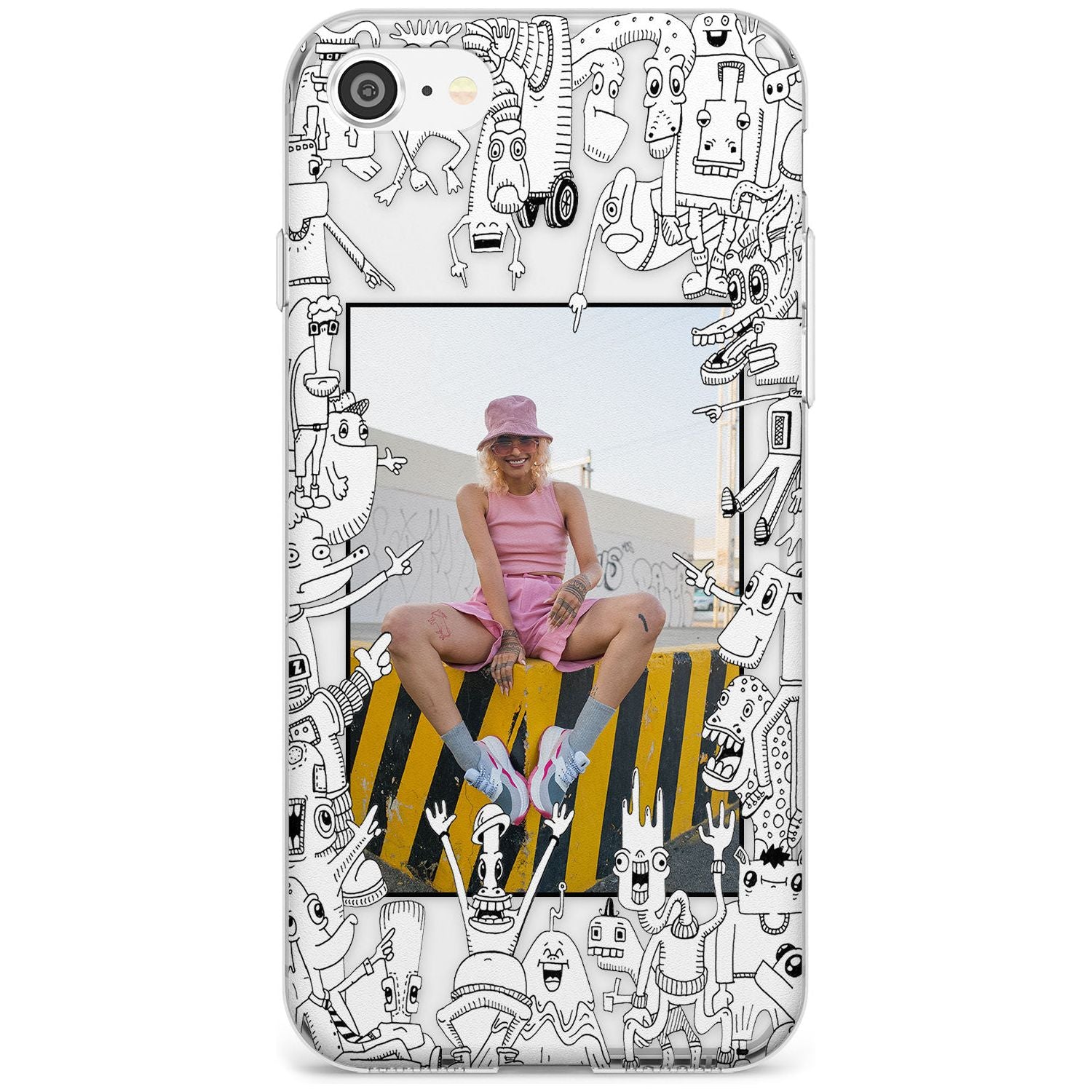 Personalised Look At This Photo Case Custom Phone Case iPhone SE / Clear Case,iPhone 7/8 / Clear Case Blanc Space
