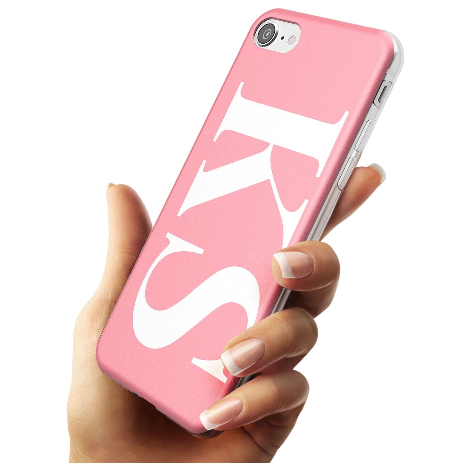 White & Pink Personalised Letters iPhone Case   Custom Phone Case - Case Warehouse