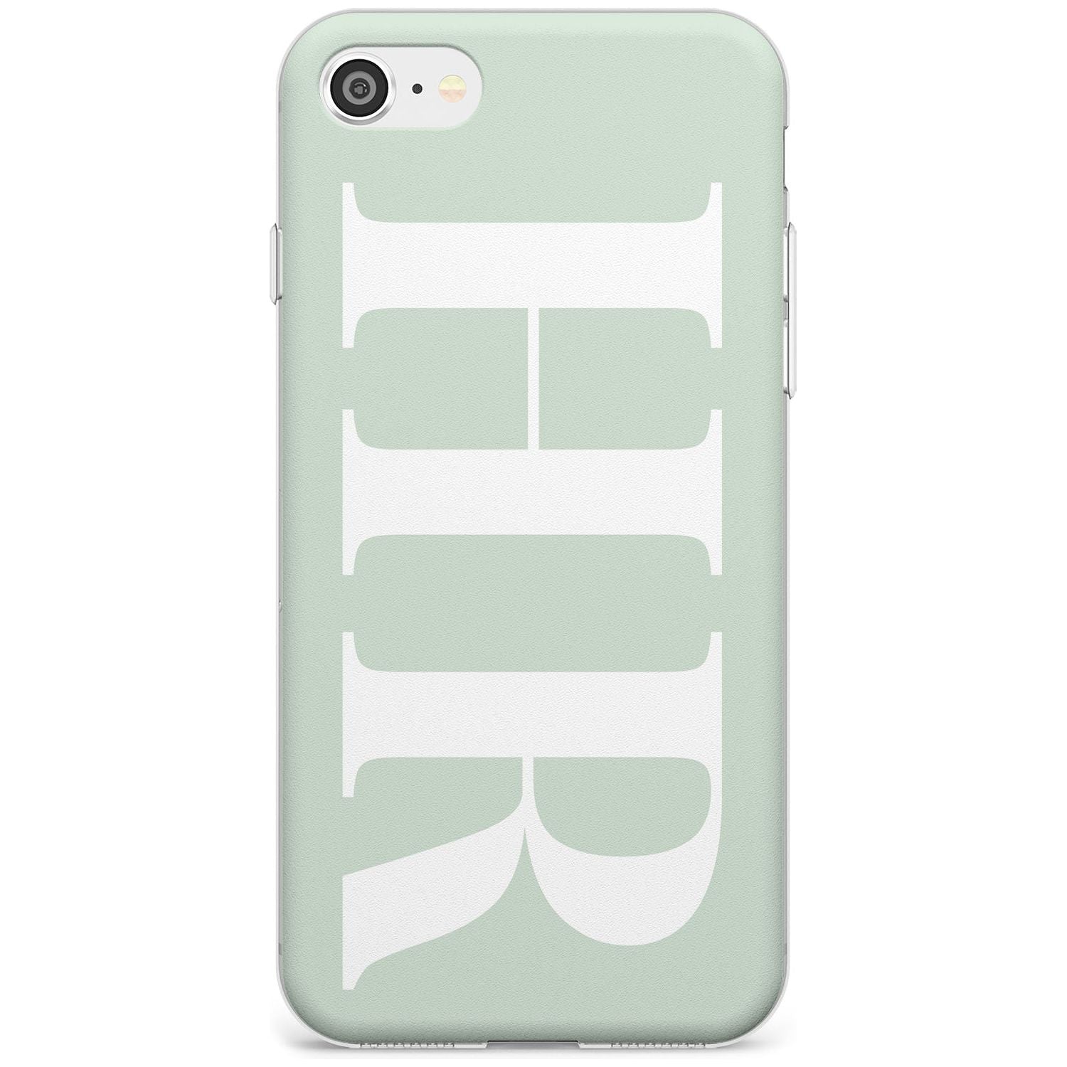 White & Seafoam Green Personalised iPhone Case  Slim Case Custom Phone Case - Case Warehouse