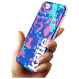 Navy, Turquoise + Purple - Marbled iPhone Case   Custom Phone Case - Case Warehouse