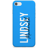 Bold Custom Name: Blue Slim TPU Phone Case for iPhone SE 8 7 Plus