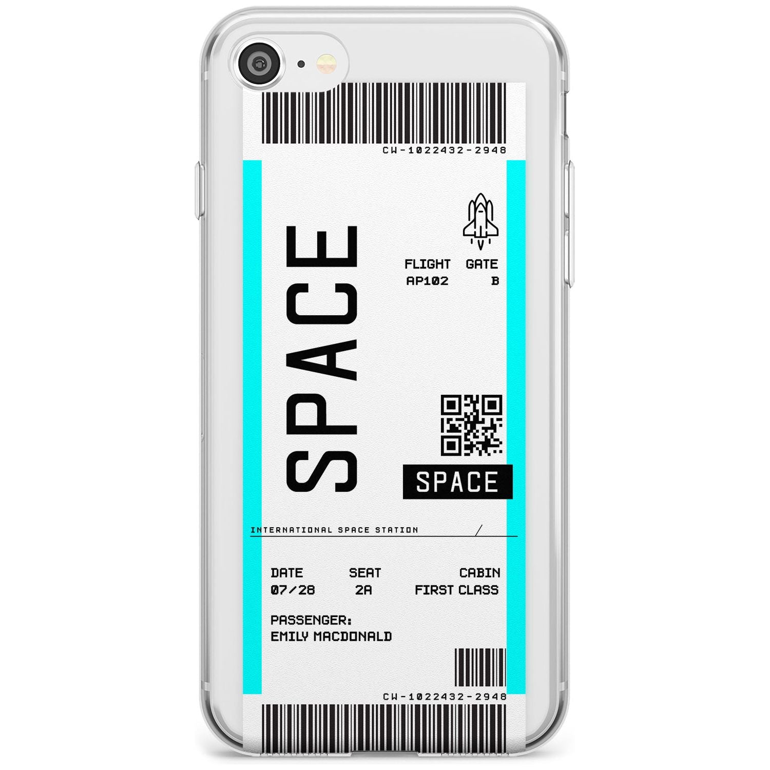 Space Custom Space Travel Ticket iPhone Case  Slim Case Custom Phone Case - Case Warehouse